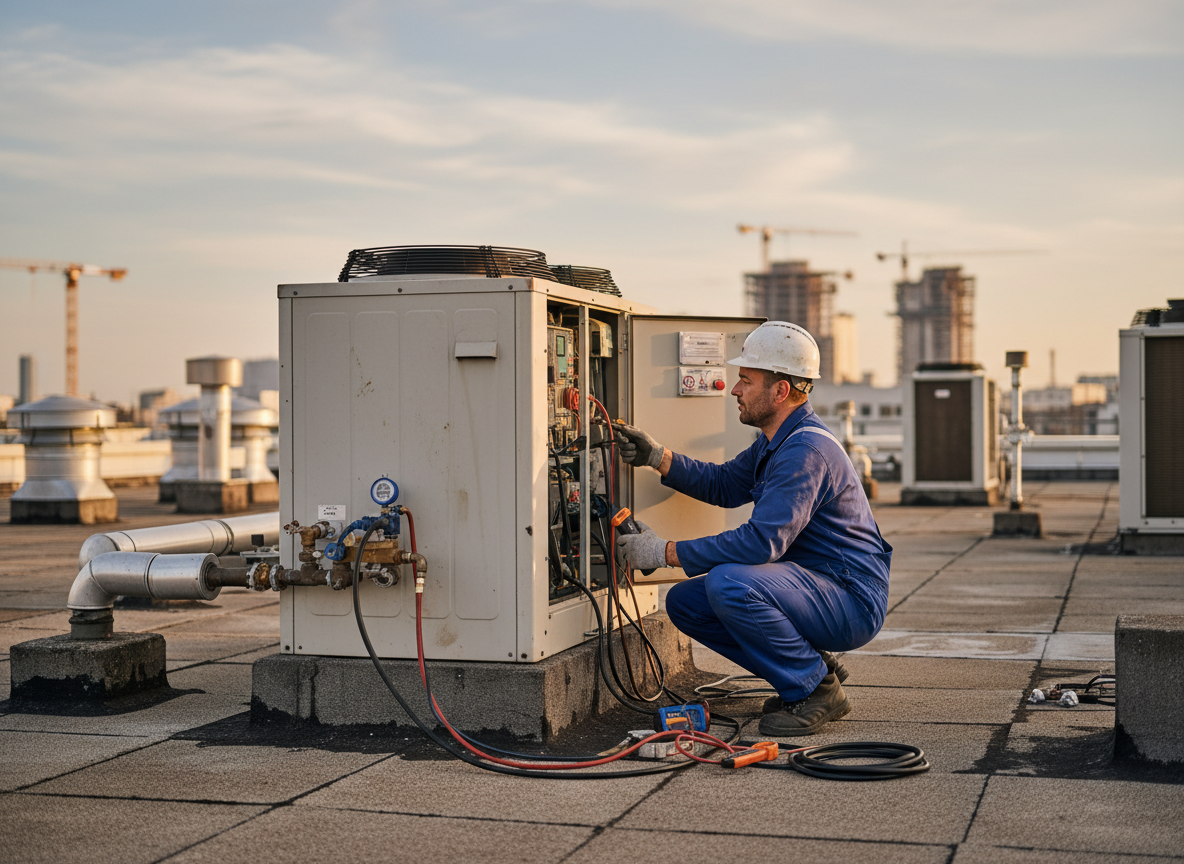 technicien CVC utilisant BatiQo - logiciel de gestion BTP